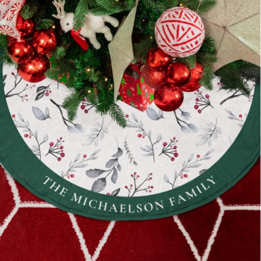 Waterverf Foliage gepersonaliseerd Kerstboom Rok