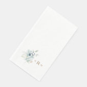 Waterverf Foliage Gold Monogram Servet (Hoek)