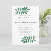 Waterverf Foliage Greenery Vrijgezellenfeest Kaart (Staand voorkant)