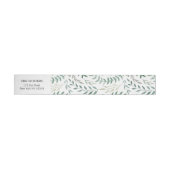 Waterverf Foliage Greenery Wedding Adreslabel Wikkel (Individueel)