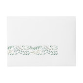 Waterverf Foliage Greenery Wedding Adreslabel Wikkel (Voorkant)