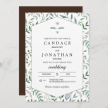 Waterverf Foliage Greenery Wedding