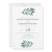 Waterverf Foliage Greenery Wedding