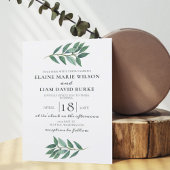 Waterverf Foliage Greenery Wedding Kaart
