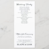 Waterverf Foliage Greenery Wedding Programs Programmakaart (Achterkant)
