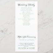 Waterverf Foliage Greenery Wedding Programs Programmakaart (Achterkant)