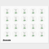 Waterverf Foliage Greenery Wedding Ronde Sticker (Vel)