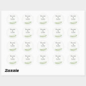 Waterverf Foliage Greenery Wedding Ronde Sticker (Vel)
