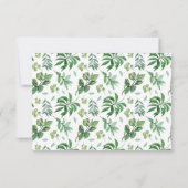 Waterverf Foliage Greenery Wedding RSVP Kaartje (Achterkant)