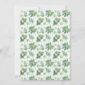 Waterverf Foliage Greenery Wedding Save The Date (Achterkant)