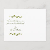 Waterverf Foliage Heart Botanical Save the Date Aankondigingskaart (Achterkant)
