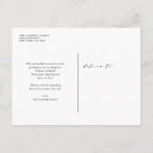 Waterverf Foliage Horizontale Foto Afstuderen Aankondigingskaart (Achterkant)