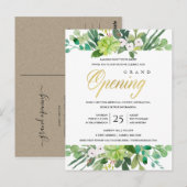 WATERVERF FOLIAGE LIJST GRAND OPENING CEREMONY BRIEFKAART (Voorkant / Achterkant)