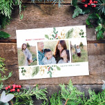 Waterverf Foliage Multi-Photo Lijst Vakantie Kaart<br><div class="desc">Deze mooie vakantie foto kaart beschikt over een prachtig lijst van de waterverf botanicals en de groet "JOYFUL". De begroeting op de voorkant is volledig aanpasbaar, zodat u deze kunt wijzigen in alles wat u maar wilt. Het ontwerp is eenvoudig maar elegant. Op de voorkant van de kaart is ruimte...</div>