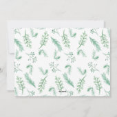 Waterverf Foliage New Year Photo Lijst Feestdagenkaart (Achterkant)