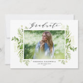 Waterverf Foliage Photo Afstuderen Kaart (Voorkant)