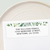 Waterverf Foliage Return-adres Etiket