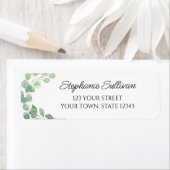 Waterverf Foliage Return-adres Etiket (Insitu)