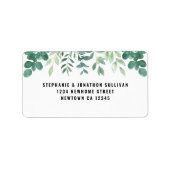 Waterverf Foliage Return-label Etiket (Voorkant)