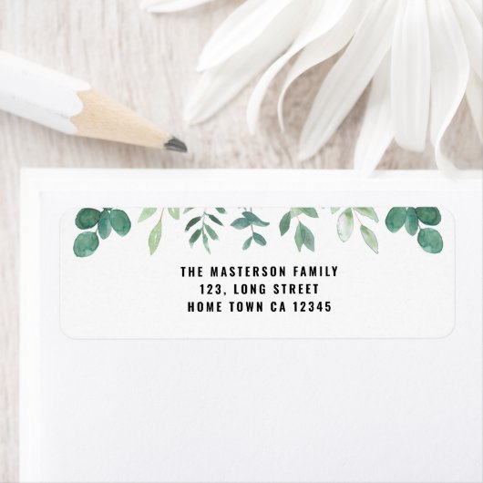 Waterverf Foliage Return-label Etiket (Insitu)