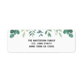 Waterverf Foliage Return-label Etiket (Voorkant)