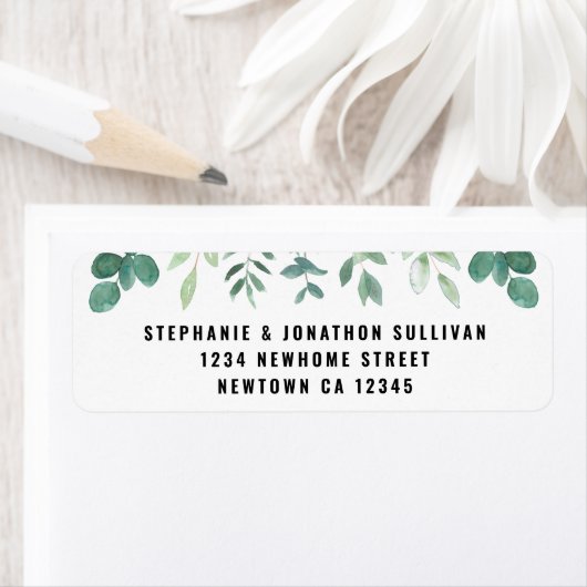 Waterverf Foliage Return-label Etiket (Insitu)