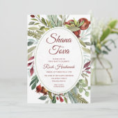 WATERVERF FOLIAGE ROSH HASHANAH FEAST INVITE FEESTDAGENKAART (Staand voorkant)