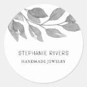 Waterverf Foliage Sieraden Maker Ronde Sticker (Voorkant)