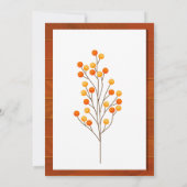 Waterverf Foliage Thanksgiving Feest Diner Kaart (Achterkant)