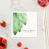 Waterverf Foliage Tropische bruiloft Servetten (Insitu)