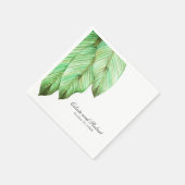 Waterverf Foliage Tropische bruiloft Servetten (Hoek)