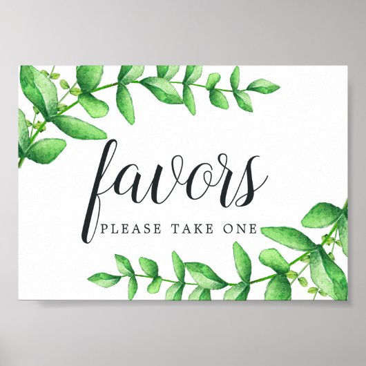 Waterverf Foliage Weddenschap Poster (Voorkant)