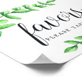 Waterverf Foliage Weddenschap Poster (Hoek)