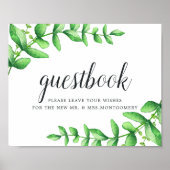 Waterverf Foliage Weddenschap Poster (Voorkant)