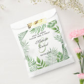 Waterverf Foliage Wedding Bedankzakje (Gezegeld)