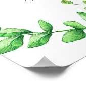 Waterverf Foliage Wedding Ceremony Seating Poster (Hoek)