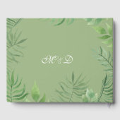 Waterverf Foliage Wedding Gastenboek (Achterkant)