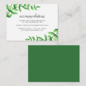 Waterverf Foliage Wedding Hotel Accommodatie Informatiekaartje (Voorkant / Achterkant)