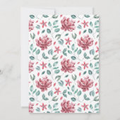 Waterverf Foliage Wedding Kaart (Achterkant)