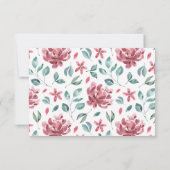 Waterverf Foliage Wedding RSVP Kaartje (Achterkant)