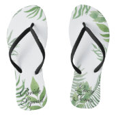 Waterverf Foliage Wedding Teenslippers (Voetbed)