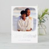 Waterverf Folie voor kerstKaart Sjabloon met  (Staand Voorkant)