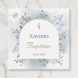 waterverf foliën Baptisme Favor Tags Bedankjes Labels