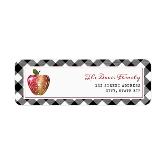 Waterverf Folk Art Apple Play Herfst herfst Etiket (Voorkant)