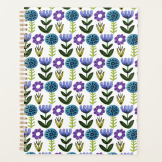 Waterverf Folk Art Flower Print Planner