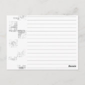 Waterverf Food Wine Prep Gepersonaliseerde Recepte Briefkaart (Achterkant)