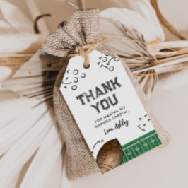 Waterverf Football Baby shower Favor Tags Cadeaulabel