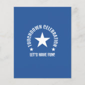 Waterverf Football Blauw Budget Verjaardag Uitnodi (Achterkant)