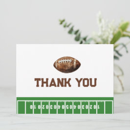 Waterverf Football Boy Baby shower Bedankt Card Aankondiging