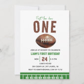 Waterverf Football Eerste jaar Down 1st Verjaardag Kaart (Voorkant)